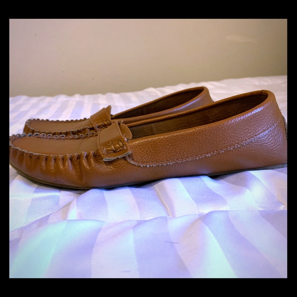 F21 brown moccasin flats